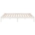 Estructura de cama sin colchón madera maciza blanco 120x200