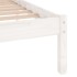 Estructura de cama sin colchón madera maciza blanco 120x200