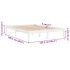 Estructura de cama sin colchón madera maciza blanco 120x200