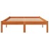 Cama sin colchón madera maciza de pino marrón cera 120x200