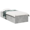 Estructura de cama madera de ingeniería gris hormigón 90x190 cm