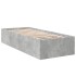 Estructura de cama madera de ingeniería gris hormigón 90x190