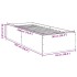 Estructura de cama madera de ingeniería gris hormigón 90x190