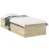 Estructura de cama madera de ingeniería roble Sonoma 90x200