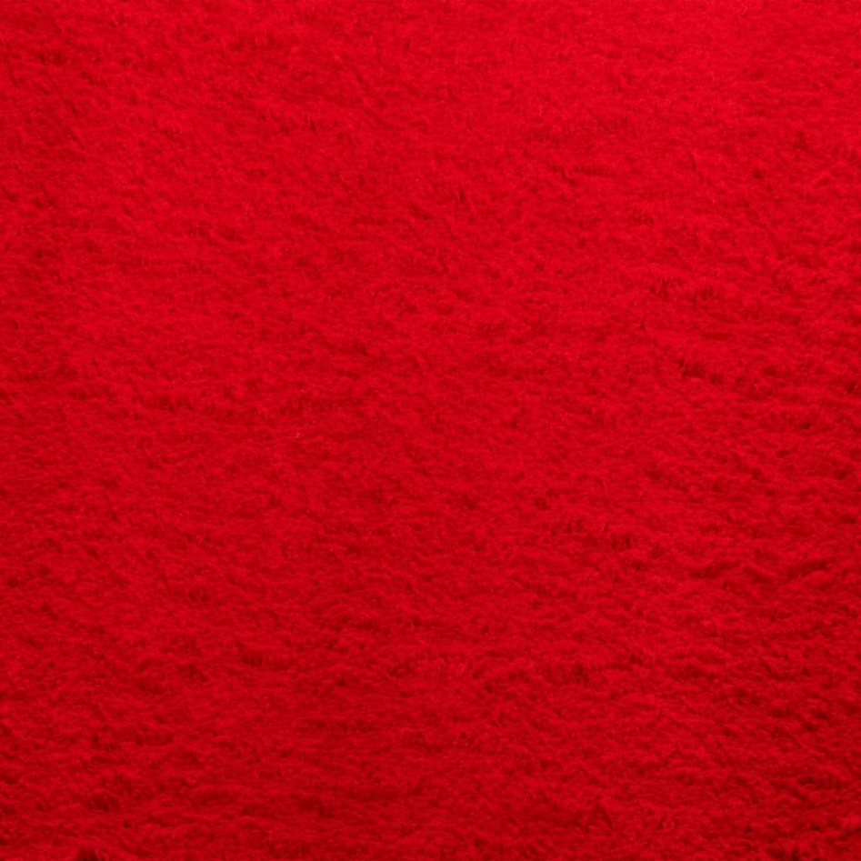 Alfombra de pelo corto suave lavable HUARTE rojo 120x170