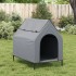 Casa para perros tela Oxford y acero gris