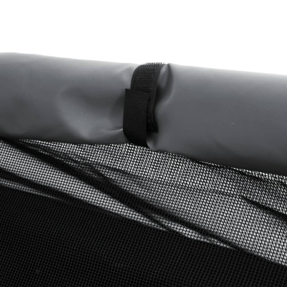 Casa para perros tela Oxford y acero gris