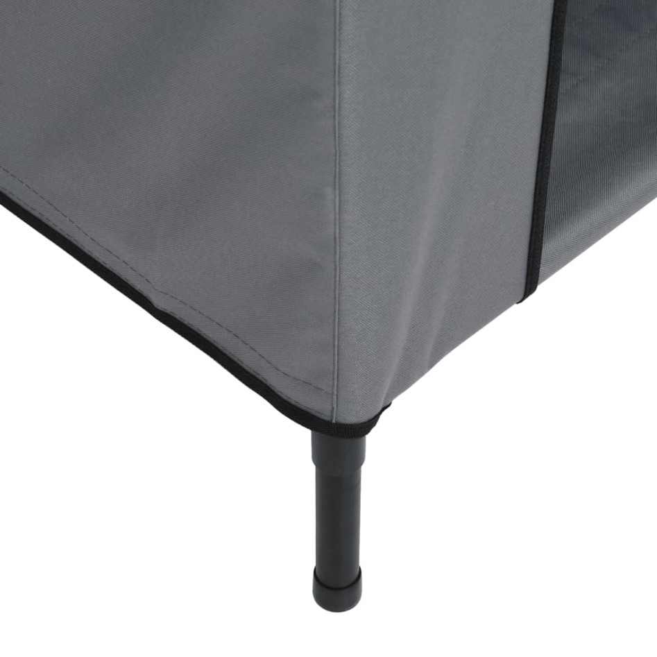 Casa para perros tela Oxford y acero gris