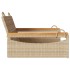 Banco columpio de ratán sintético beige 63x62x40