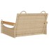 Banco columpio de ratán sintético beige 63x62x40