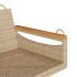 Banco columpio de ratán sintético beige 63x62x40