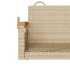 Banco columpio de ratán sintético beige 63x62x40