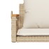 Banco columpio con cojines ratán sintético beige 63x62x40