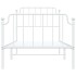 Estructura cama sin colchón con estribo metal blanco 90x190