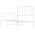 Estructura cama sin colchón con estribo metal blanco 90x190