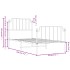 Estructura cama sin colchón con estribo metal blanco 90x190