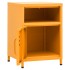 Mesitas de noche 2 uds amarillo mostaza acero 35x35x51