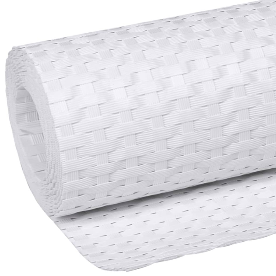 Toldo para balcón ratán sintético blanco 1000x80