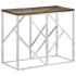 Mesa consola acero inoxidable madera maciza reciclada