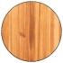 Mesa de centro base de alambre madera acacia negro Ø 45x44