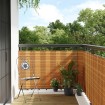 Toldo para balcón ratán sintético marrón claro 1000x90 cm