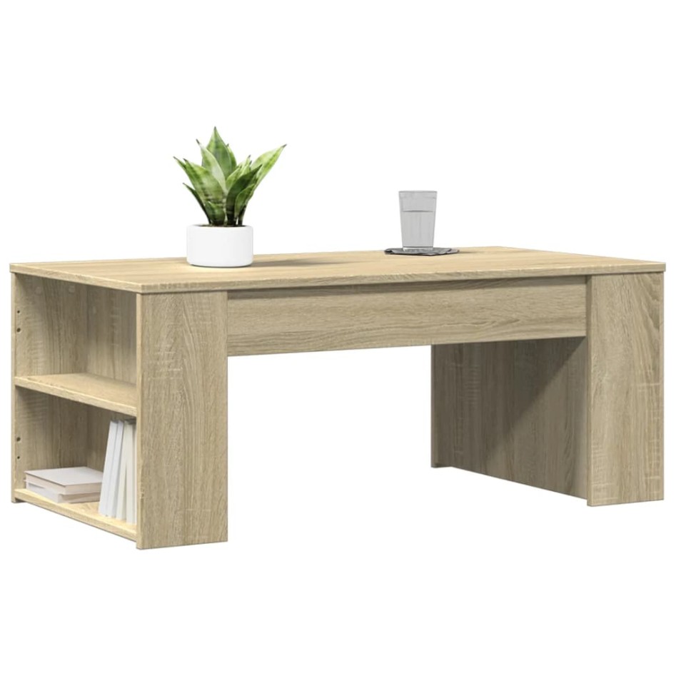 Mesa de centro madera de ingeniería roble Sonoma 102x55x42