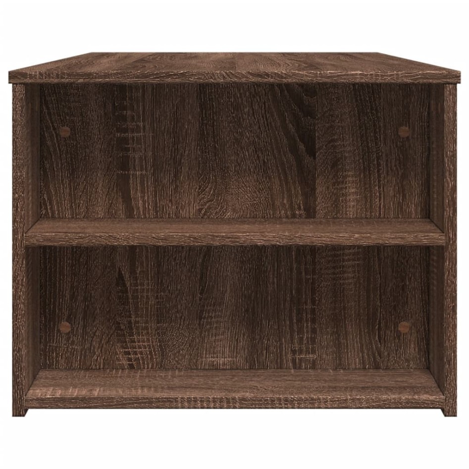 Mesa de centro madera de ingeniería marrón roble 102x55x42