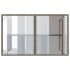 Mesa de jardín superficie de vidrio ratán PE gris 110x68x70