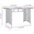 Mesa de jardín superficie de vidrio ratán PE gris 110x68x70