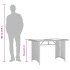 Mesa de jardín superficie de vidrio ratán PE negro 110x68x70