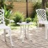 Mesa de jardín aluminio fundido blanco Ø48x53