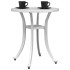 Mesa de jardín aluminio fundido blanco Ø48x53