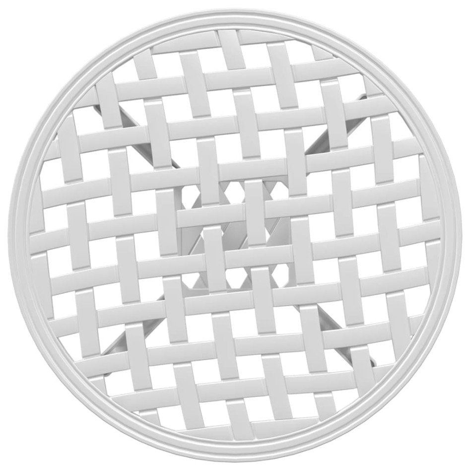 Mesa de jardín aluminio fundido blanco Ø48x53