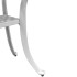 Mesa de jardín aluminio fundido blanco Ø48x53
