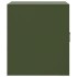 Mesitas de noche 2 unidades acero verde oliva 34,5x39x44