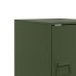 Mesitas de noche 2 unidades acero verde oliva 34,5x39x44