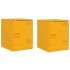 Mesitas de noche 2 uds acero amarillo mostaza 34,5x39x44