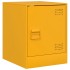 Mesitas de noche 2 uds acero amarillo mostaza 34,5x39x44