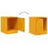 Mesitas de noche 2 uds acero amarillo mostaza 34,5x39x44
