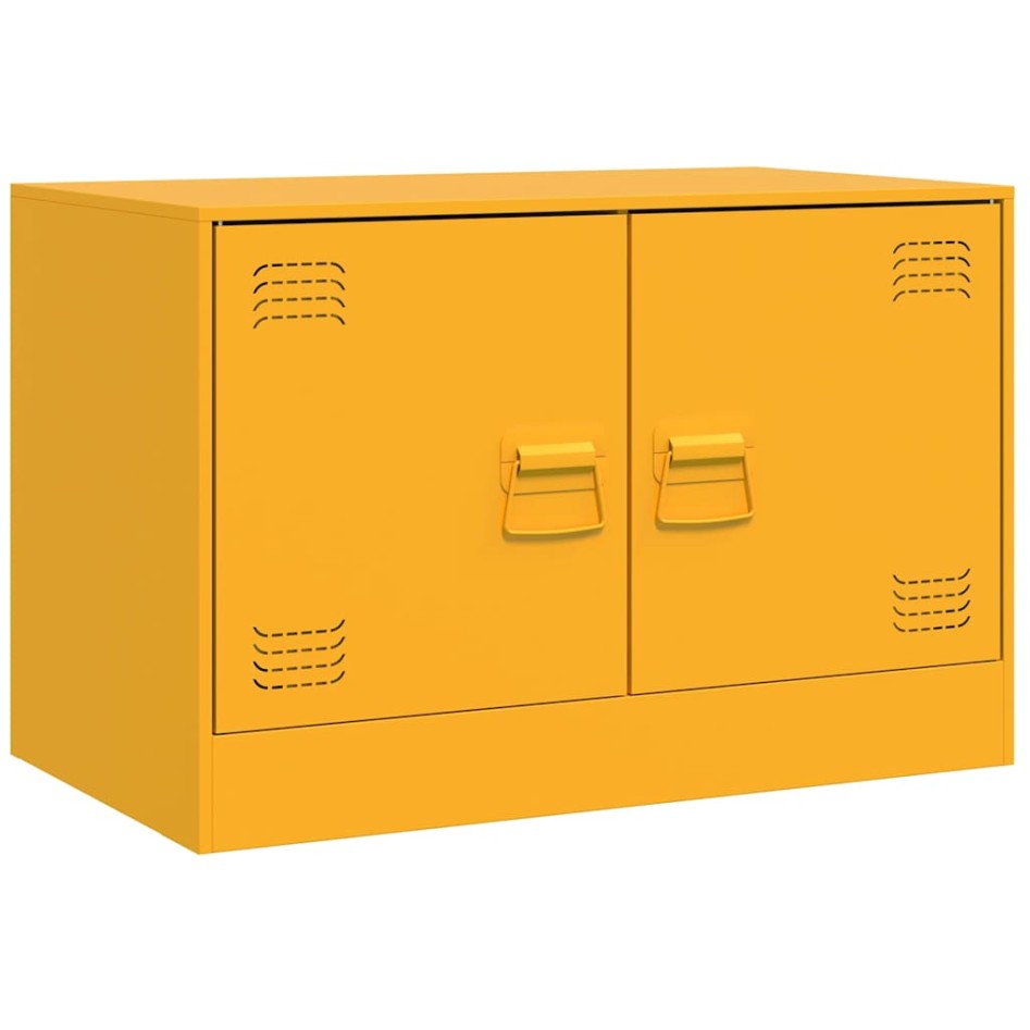 Mueble para TV de acero amarillo mostaza 67x39x44