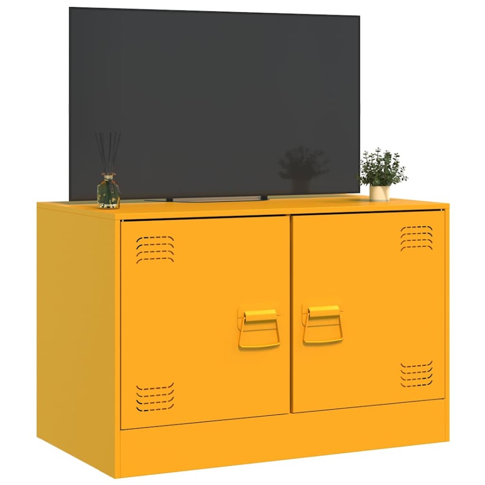 Mueble para TV de acero amarillo mostaza 67x39x44
