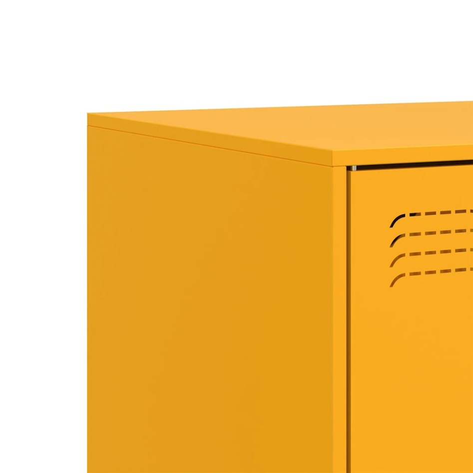 Mueble para TV de acero amarillo mostaza 67x39x44