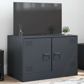 Mueble para TV de acero gris antracita 67x39x44