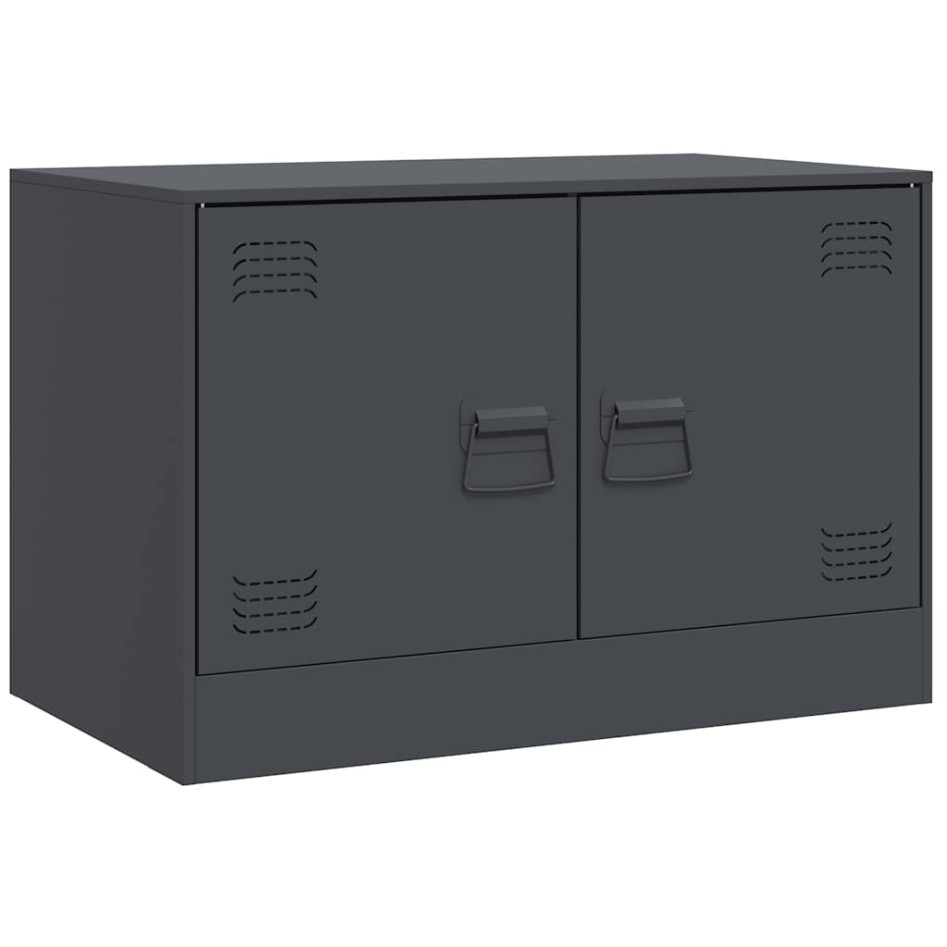 Mueble para TV de acero gris antracita 67x39x44