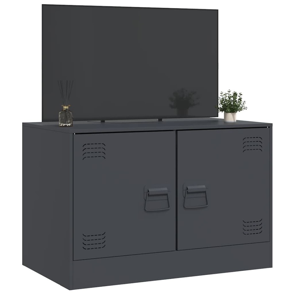Mueble para TV de acero gris antracita 67x39x44