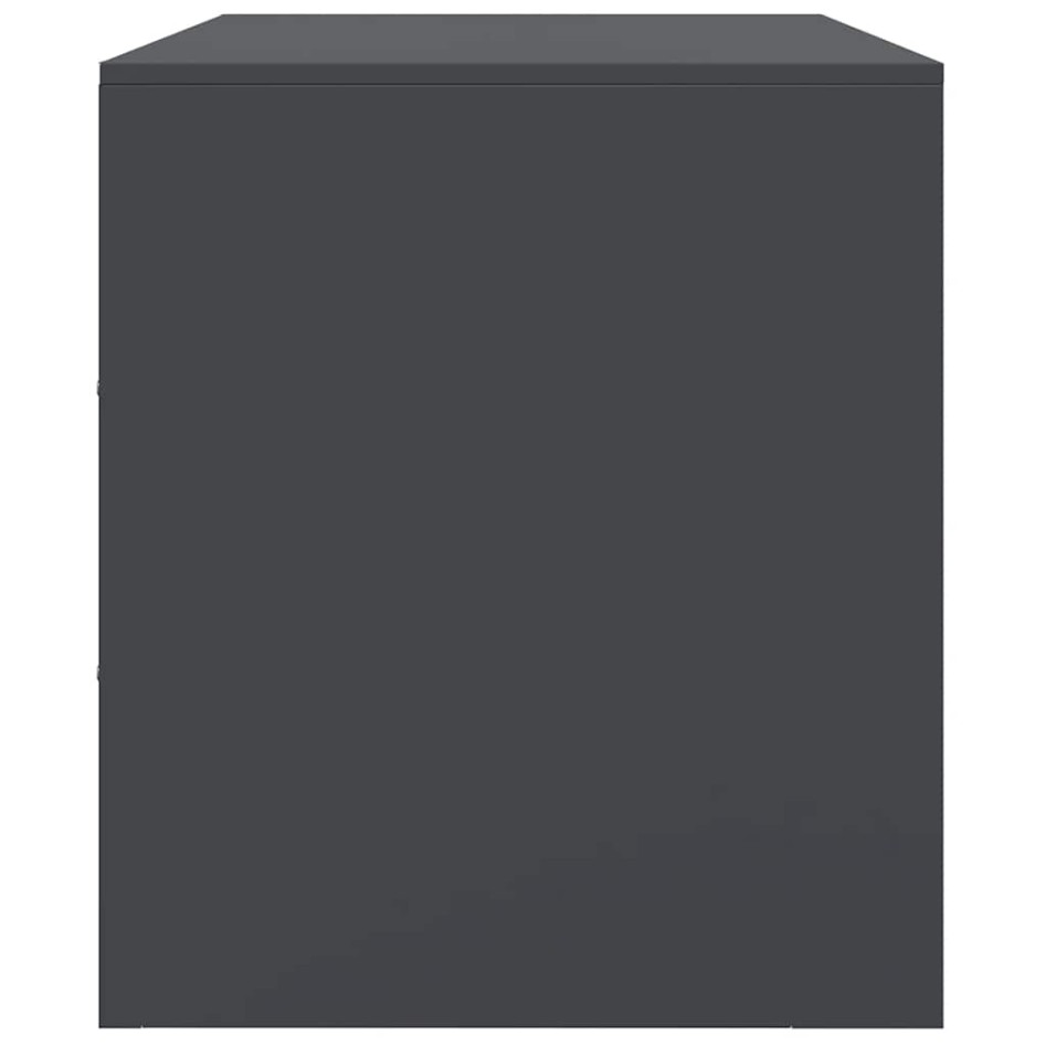 Mueble para TV de acero gris antracita 67x39x44