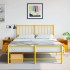 Mesitas de noche 2 uds acero amarillo mostaza 34,5x39x44