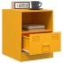 Mesitas de noche 2 uds acero amarillo mostaza 34,5x39x44