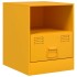 Mesitas de noche 2 uds acero amarillo mostaza 34,5x39x44