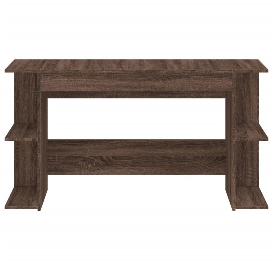 Escritorio madera de ingeniería roble marrón 140x50x75